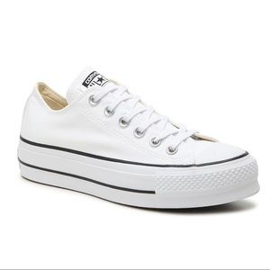 CONVERSE ALLSTAR PLATFORMS WHT. CANVASE US8.5